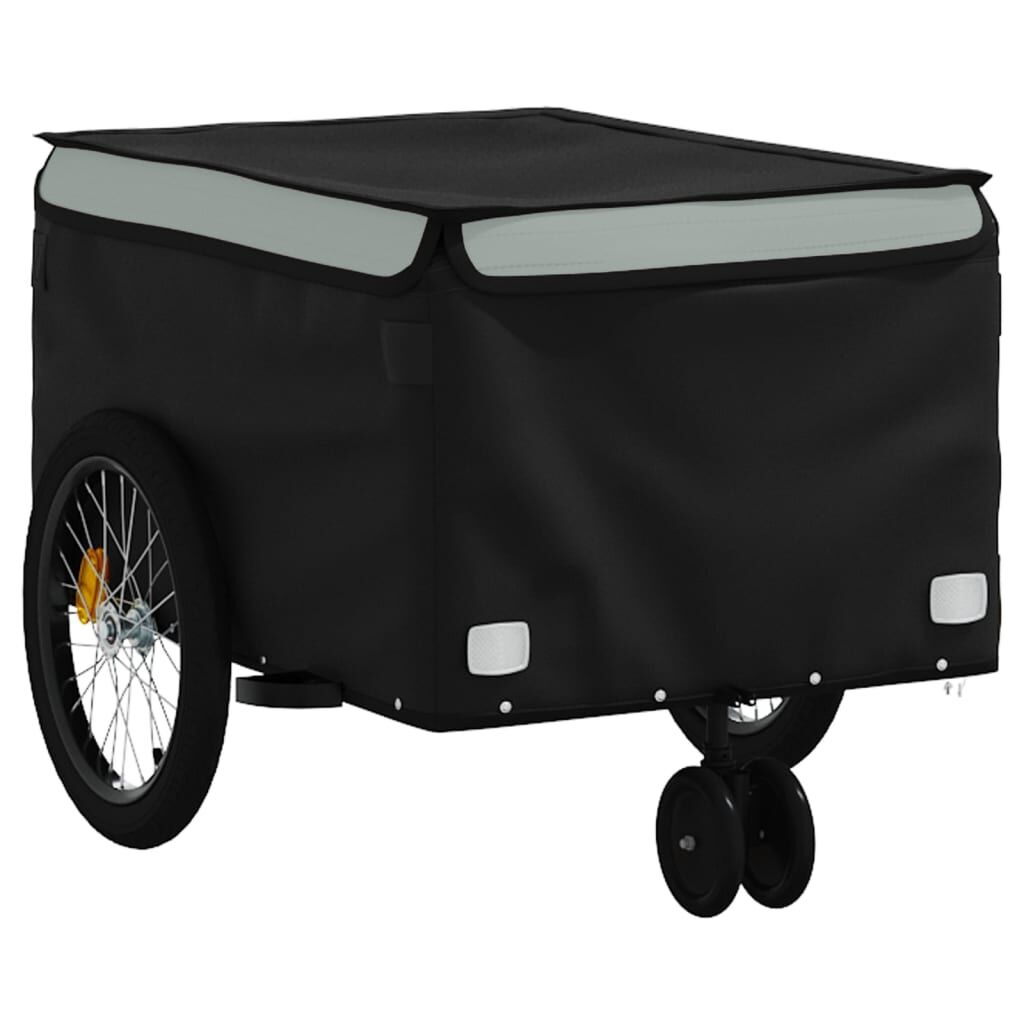 VidaXL Fietstrailer 30 kg - IJzer Zwart/Grijs (34% Korting!)