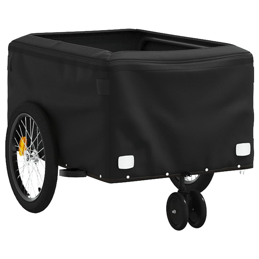 VidaXL Fietstrailer 30 kg - IJzer Zwart/Grijs (34% Korting!)