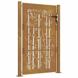 VidaXL Poort Cortenstaal Bamboe-ontwerp 105x155 cm - 55% Korting