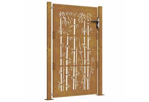 VidaXL Poort Cortenstaal Bamboe-ontwerp 105x155 cm - 55% Korting