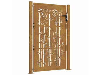 VidaXL Poort Cortenstaal Bamboe-ontwerp 105x155 cm - 55% Korting