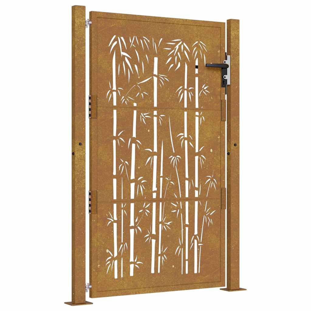 VidaXL Poort Cortenstaal Bamboe-ontwerp 105x155 cm - 55% Korting