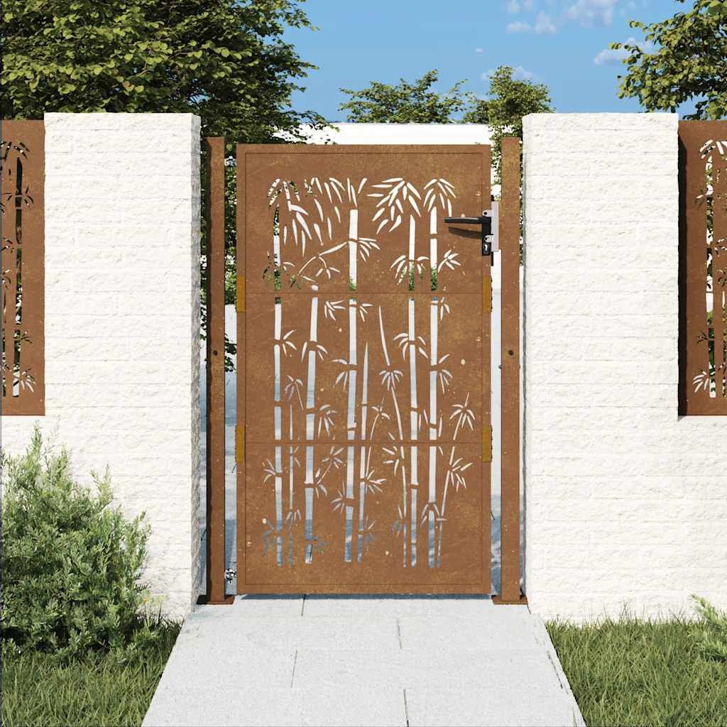 VidaXL Poort Cortenstaal Bamboe-ontwerp 105x155 cm - 55% Korting