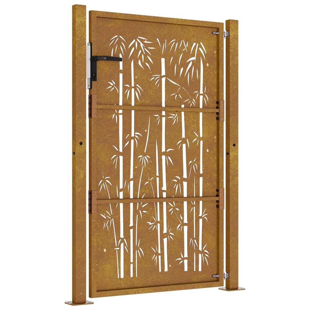 VidaXL Poort Cortenstaal Bamboe-ontwerp 105x155 cm - 55% Korting