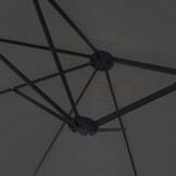 Dubbele parasol met LED, 449x265 cm Antraciet - 35% Korting