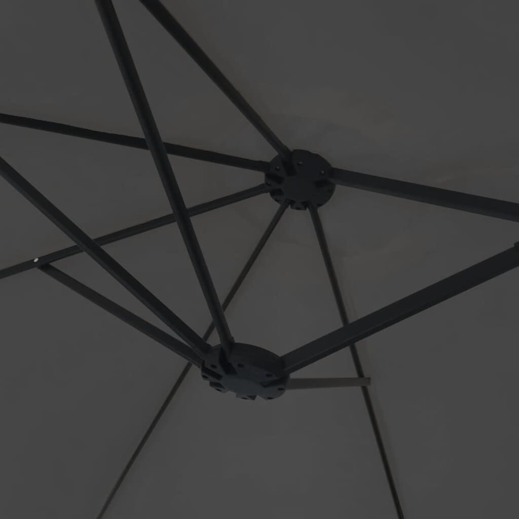 Dubbele parasol met LED, 449x265 cm Antraciet - 35% Korting