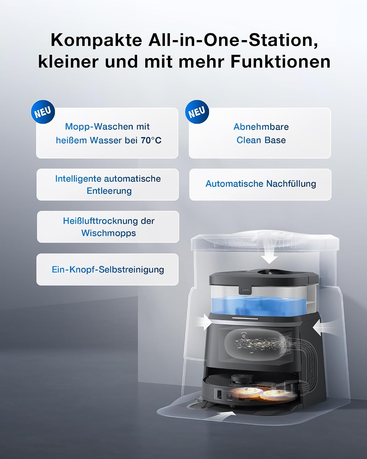 Robotstofzuiger met dweil DEEBOT T30 Omni - 11.000 PA - 55% Korting