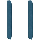 vidaXL Hoofdbord oor Blauw 80 x 16 x 4 cm Fluweel
