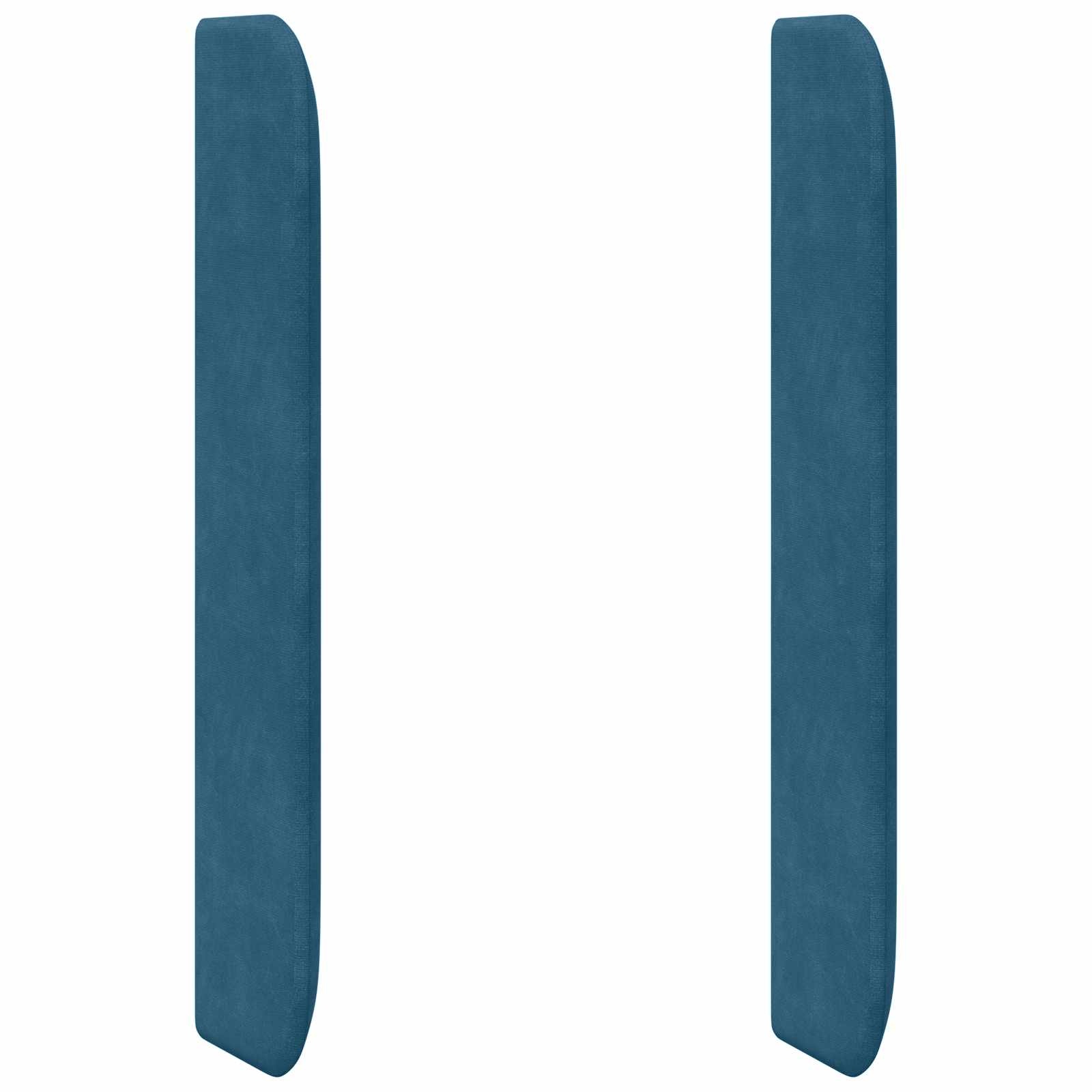 vidaXL Hoofdbord oor Blauw 80 x 16 x 4 cm Fluweel
