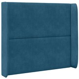 vidaXL Hoofdbord oor Blauw 80 x 16 x 4 cm Fluweel