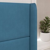 vidaXL Hoofdbord oor Blauw 80 x 16 x 4 cm Fluweel