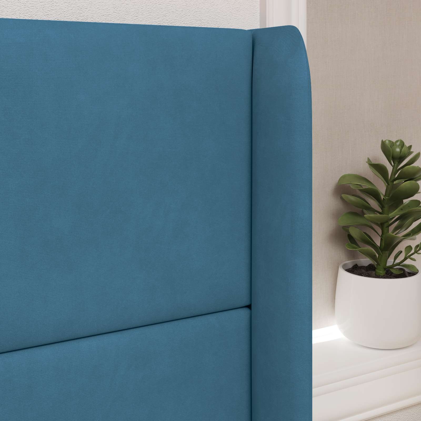 Hoofdbord Oor Blauw 80 x 16 x 4 cm Fluweel - 54% Korting