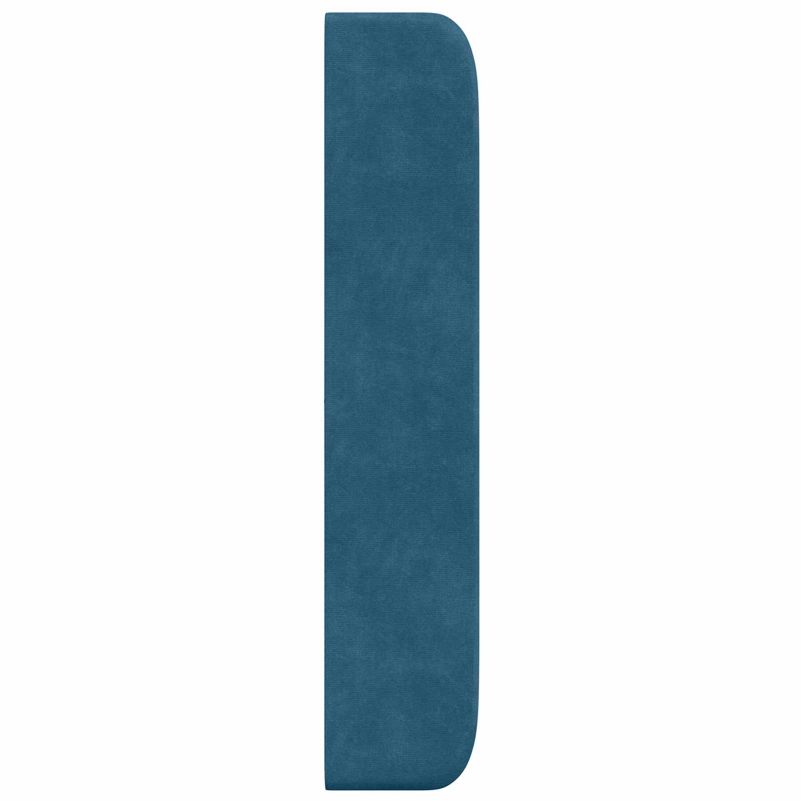vidaXL Hoofdbord oor Blauw 80 x 16 x 4 cm Fluweel