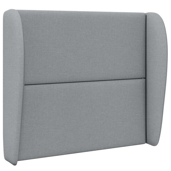 vidaXL Hoofdbord oor Lichtgrijs 80 x 23 x 6 cm Stof