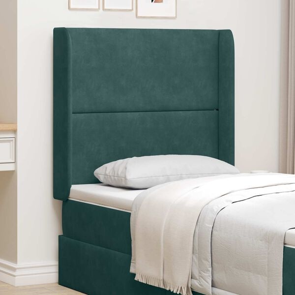 vidaXL Hoofdbord Oor Groen Fluweel 80x16x4 cm - 55% Korting