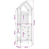 Speeltoren Massief Grenenhout Naturel 53x85x264cm - 35% Korting!