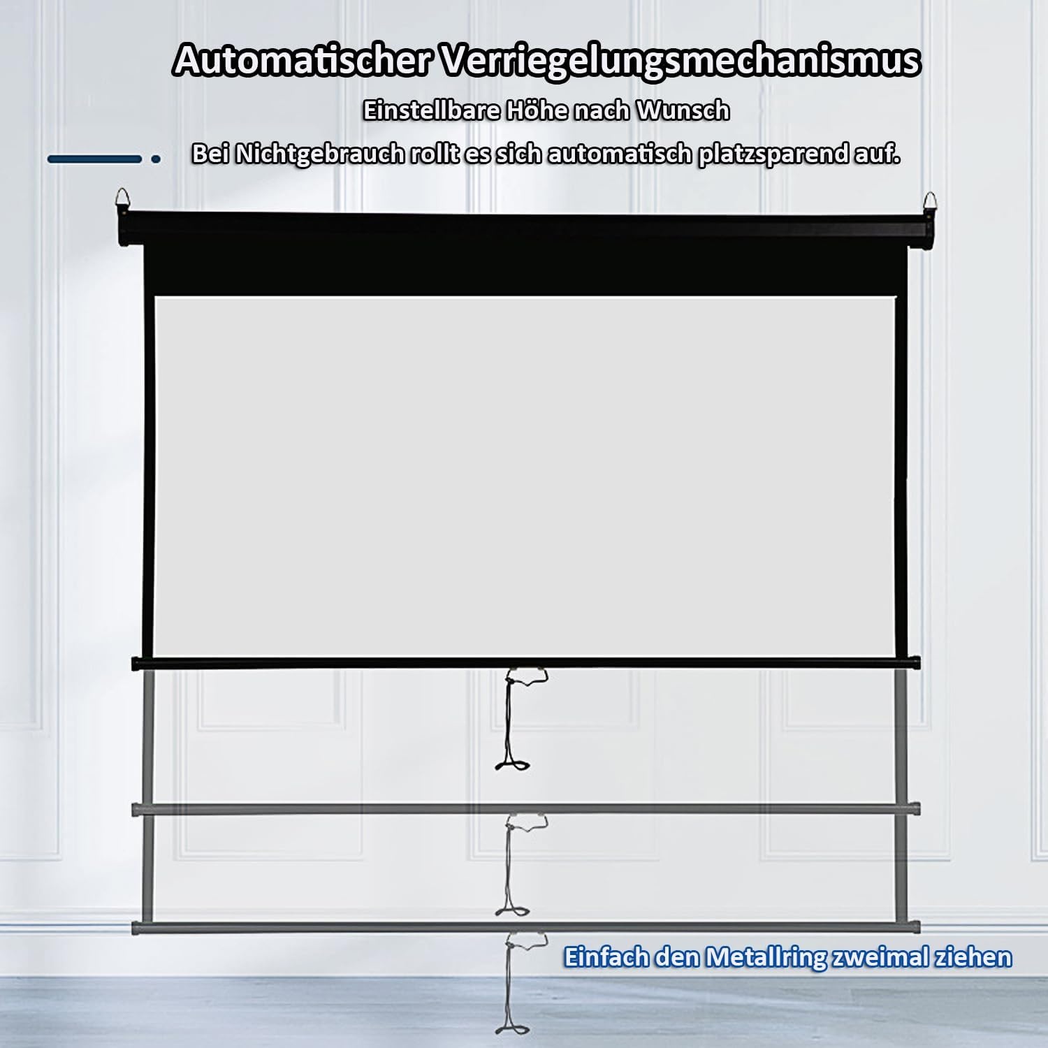 Projectiescherm 60" 4:3 HD/4K Mat Wit - Handmatig Oprolbaar met 34% Korting!
