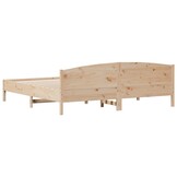 Massief Grenenhouten Bedframe met Hoofdbord 200x200 cm - 34% Korting