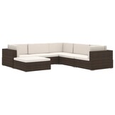 VidaXL Middenbank Poly Rattan Zwart met Kussens - 46% Korting