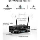 Draadloos Microfoonsysteem: Karaokemicrofoons met 2x5 UHF Frequenties & 60M Bereik