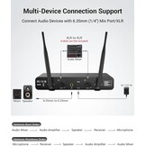 Draadloos Microfoonsysteem: Karaokemicrofoons met 2x5 UHF Frequenties & 60M Bereik