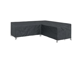 Hoes Tuinmeubilair L-vorm Zwart 255x255x80cm Oxford - 33% Korting