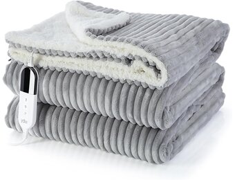 Elektrische Deken YDW 200x180cm Gestreepd Grijs | 34% Korting