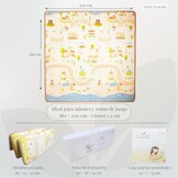 Opvouwbare Babymat 180x200cm, 1,5cm Dik, Inclusief Tas & Kaarten - 33% Korting