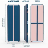 AKSPORT AirTrack Turnmat 4m - Opblaasbaar - 35% Korting