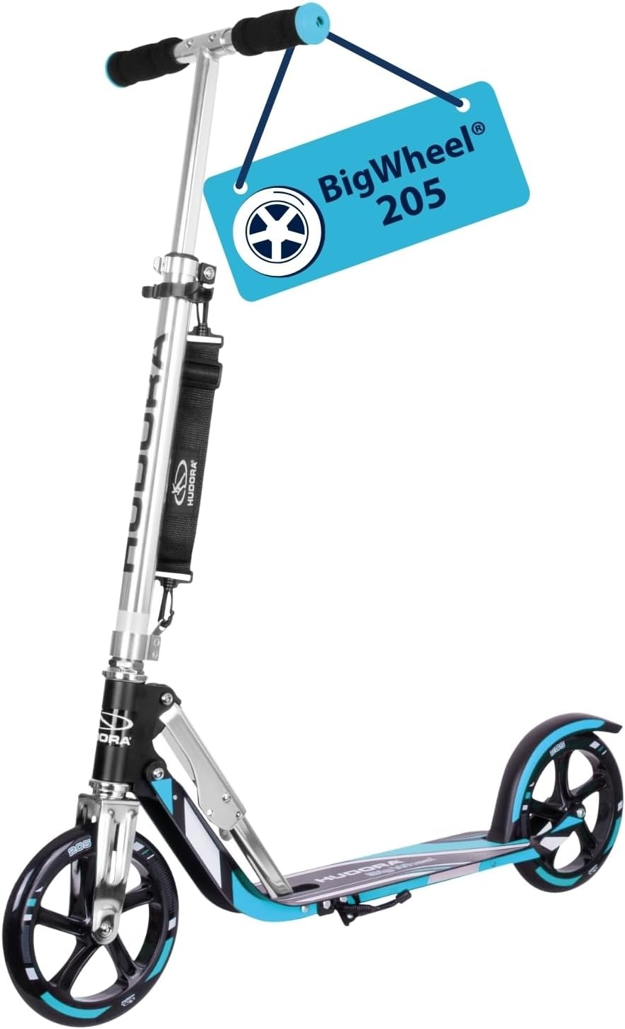 Opvouwbare Step HUDORA BigWheel 205 - Blauw/Zwart - 34% Korting!