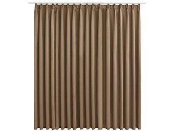 Verduisterend Gordijn Taupe met Haken 290x245 cm - 33% Korting!