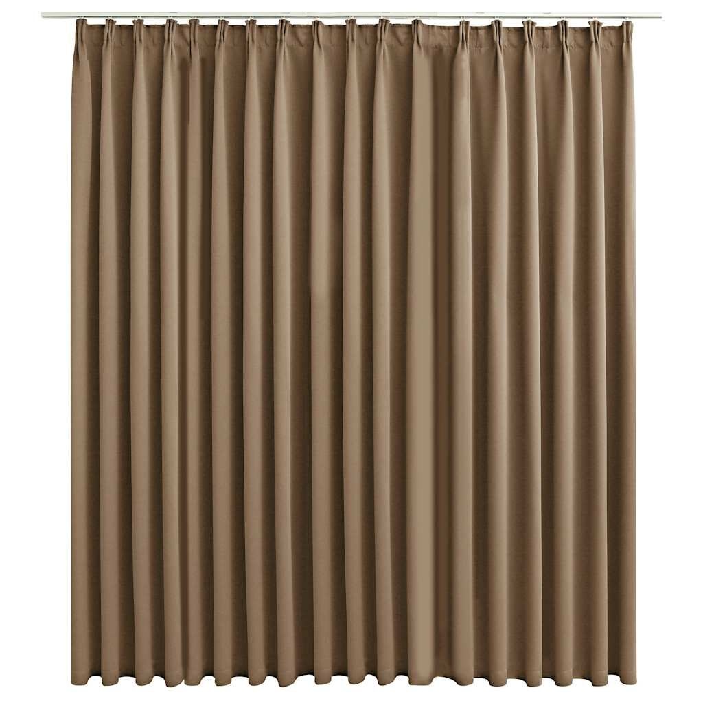 Verduisterend Gordijn Taupe met Haken 290x245 cm - 33% Korting!