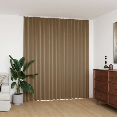 Verduisterend Gordijn Taupe met Haken 290x245 cm - 33% Korting!