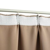 Verduisterend Gordijn Taupe met Haken 290x245 cm - 33% Korting!