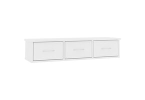vidaXL Wandschap met 3 Lades - Wit (34% Korting)