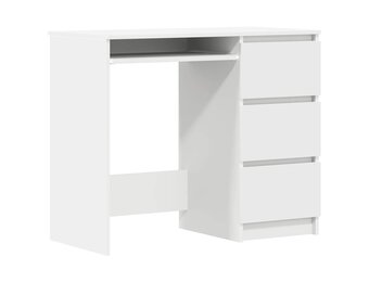 vidaXL Bureau 90x45x76 cm bewerkt hout wit