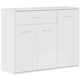 vidaXL Dressoir 88x30x70 cm bewerkt hout hoogglans wit