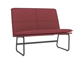 vidaXL Bankje 100x75x76 cm kunstleer wijnrood