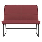 vidaXL Bankje 100x75x76 cm kunstleer wijnrood