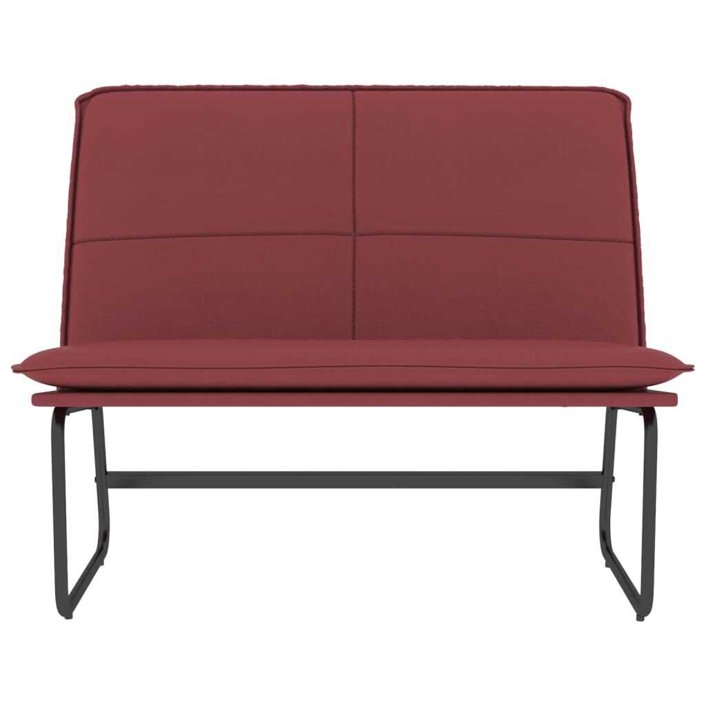vidaXL Bankje 100x75x76 cm kunstleer wijnrood