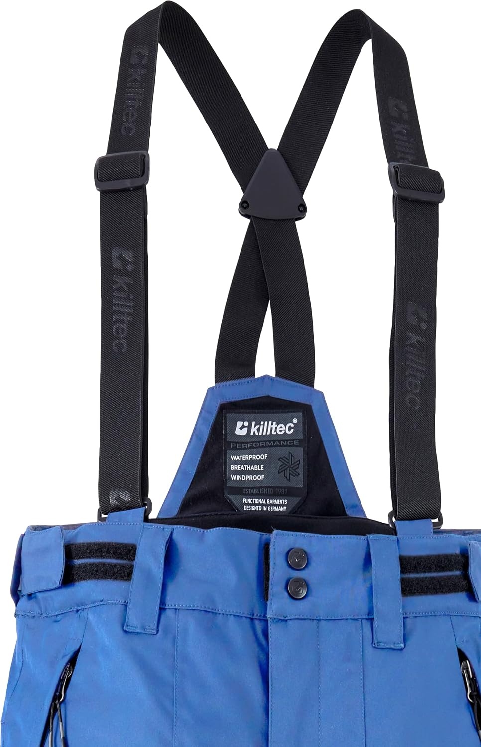 killtec jongens Skibroek met afritsbaar slabbetje en randbescherming Boys Skihose 242