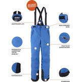 killtec jongens Skibroek met afritsbaar slabbetje en randbescherming Boys Skihose 242