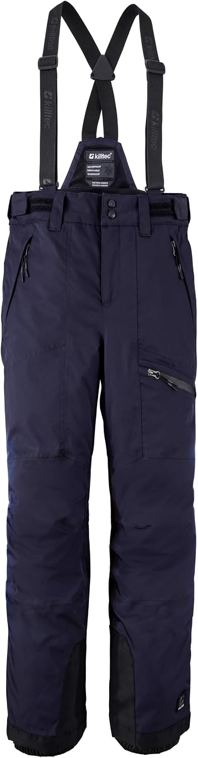 killtec jongens Skibroek met afritsbaar slabbetje en randbescherming Boys Skihose 242
