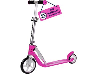 HUDORA Little BigWheel Step, veilige aluminium step voor kinderen vanaf 3 jaar, in hoogte verstelbare en inklapbare cityroller voor maximaal 100 kg, stabiele step met grote banden