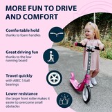 HUDORA Little BigWheel Step, veilige aluminium step voor kinderen vanaf 3 jaar, in hoogte verstelbare en inklapbare cityroller voor maximaal 100 kg, stabiele step met grote banden
