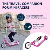HUDORA Little BigWheel Step, veilige aluminium step voor kinderen vanaf 3 jaar, in hoogte verstelbare en inklapbare cityroller voor maximaal 100 kg, stabiele step met grote banden