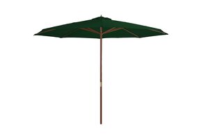 Parasol Groen met Houten Paal - 350 cm - 34% Korting