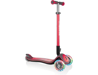 GLOBBER Elite Deluxe Lights – step voor kinderen, 120/80 mm, ABEC 5, 3-wielen, in hoogte verstelbaar, led-wielen