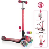 GLOBBER Elite Deluxe Lights – step voor kinderen, 120/80 mm, ABEC 5, 3-wielen, in hoogte verstelbaar, led-wielen