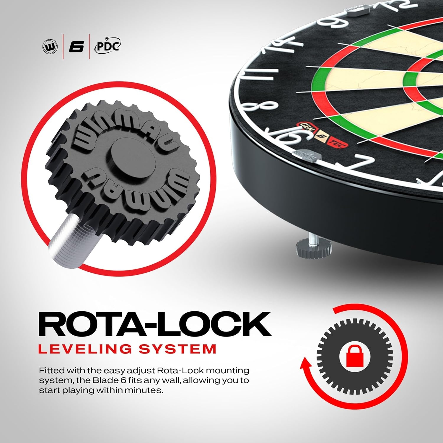 WINMAU Blade-serie – Professioneel steeldartbord Blade-serie – Officieel PDC-goedgekeurd steeldartbord – Blade X | 360 | Blade 6